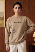 Relaxed fit Embroidered Sweatshirt - 1106