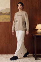 Relaxed fit Embroidered Sweatshirt - 1106