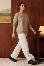 Relaxed fit Embroidered Sweatshirt - 1106
