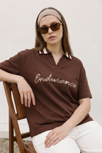 Embroidered Relaxed Fit Polo - 6513