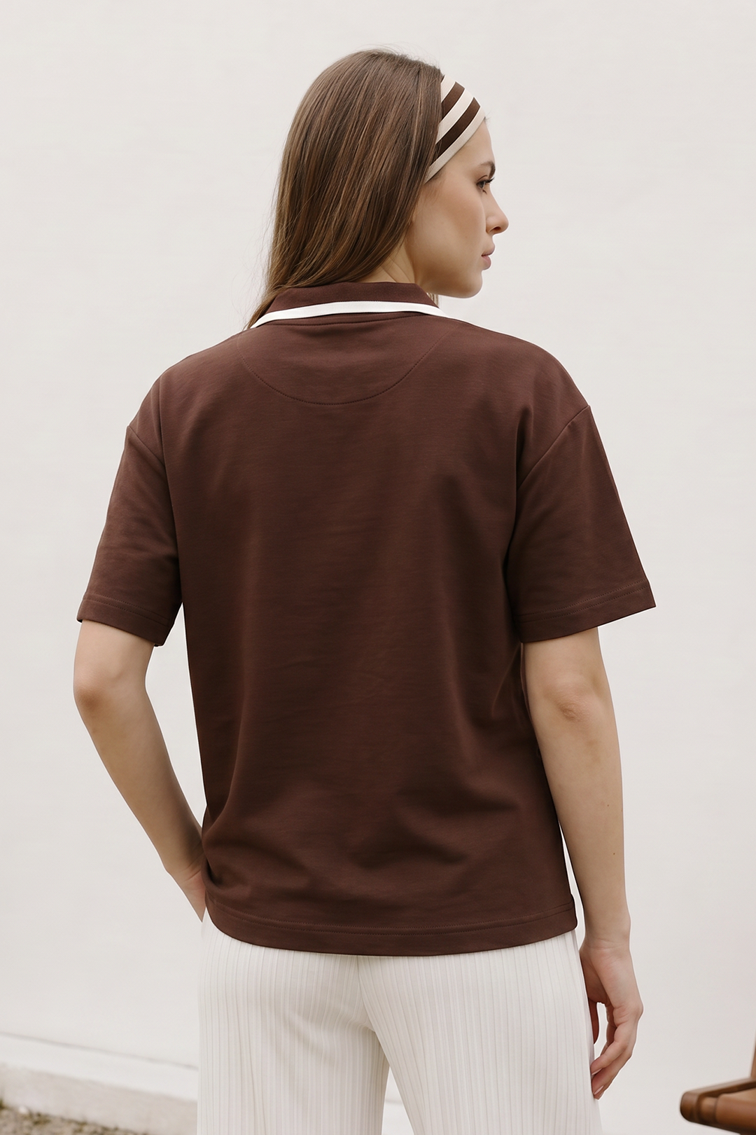 Embroidered Relaxed Fit Polo - 6513