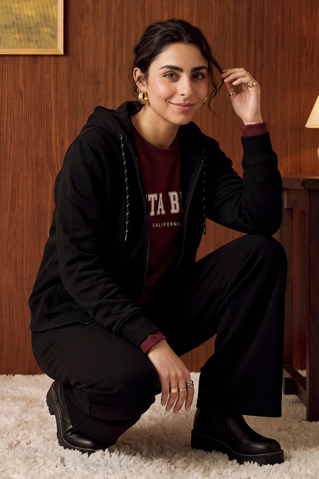Regular Fit Basic Zipper Hoodie - 1111