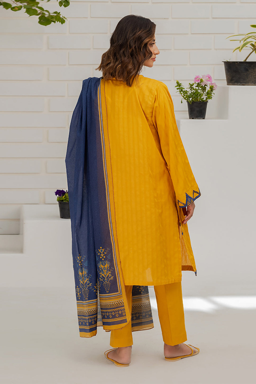 Embroidered Kurta Dupatta Trouser - 1185