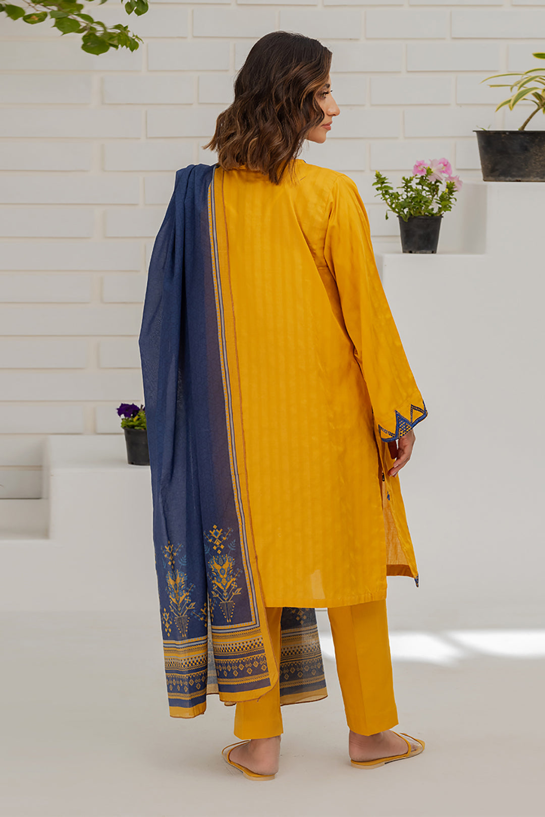 Embroidered Kurta Dupatta Trouser - 1185