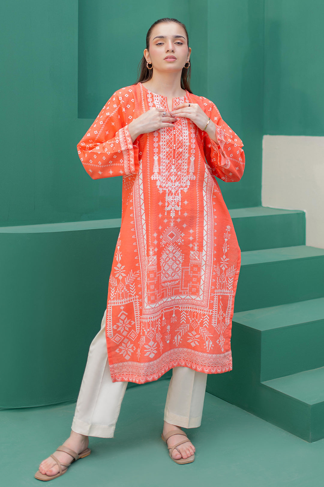 Embroidered Kurta - 2970