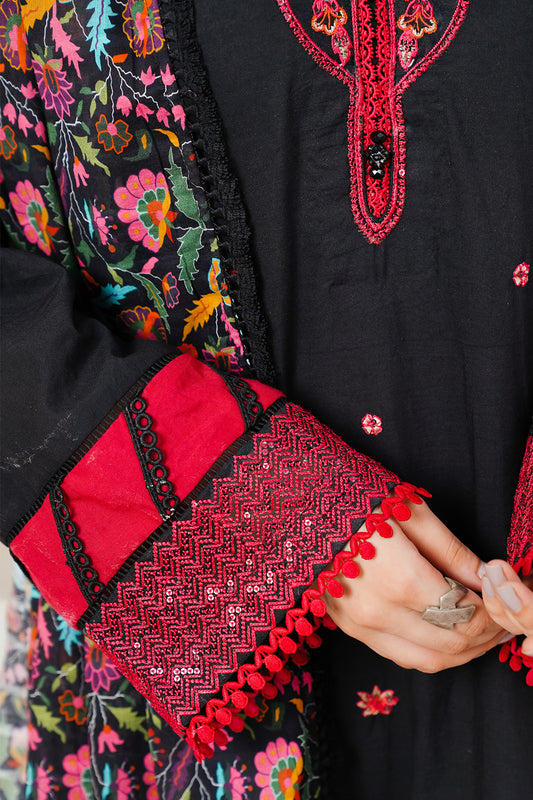 Embroidered Shirt Shalwar Dupatta - 0084