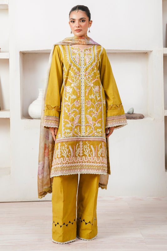 Embroidered Shirt Shalwar Dupatta - 0156