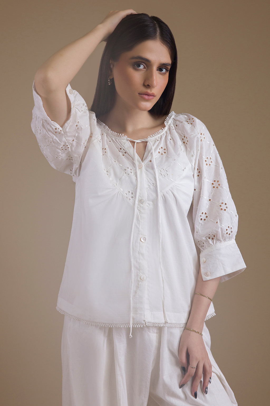 Eyelet Shell Top - 1377