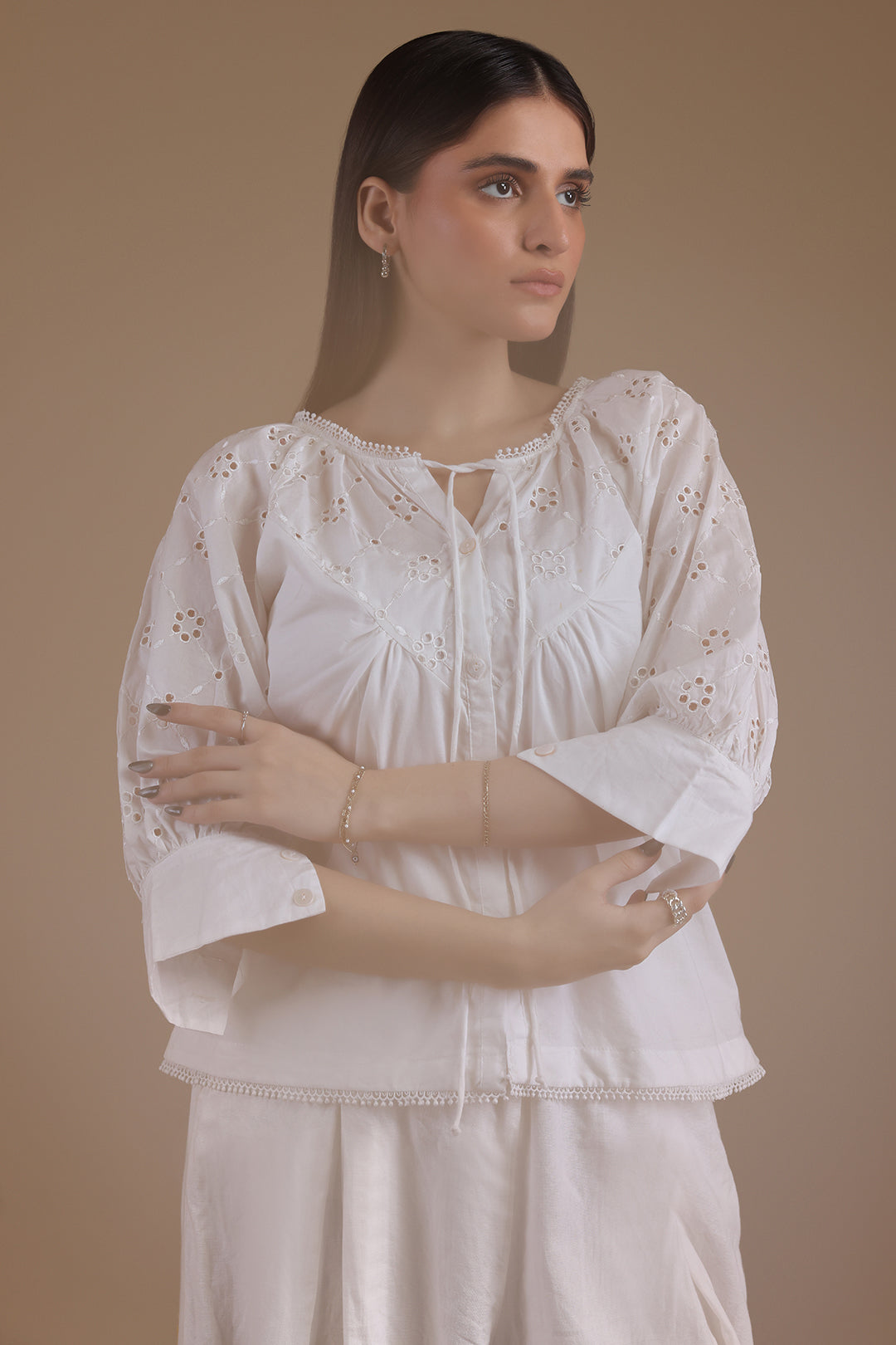 Eyelet Shell Top - 1377