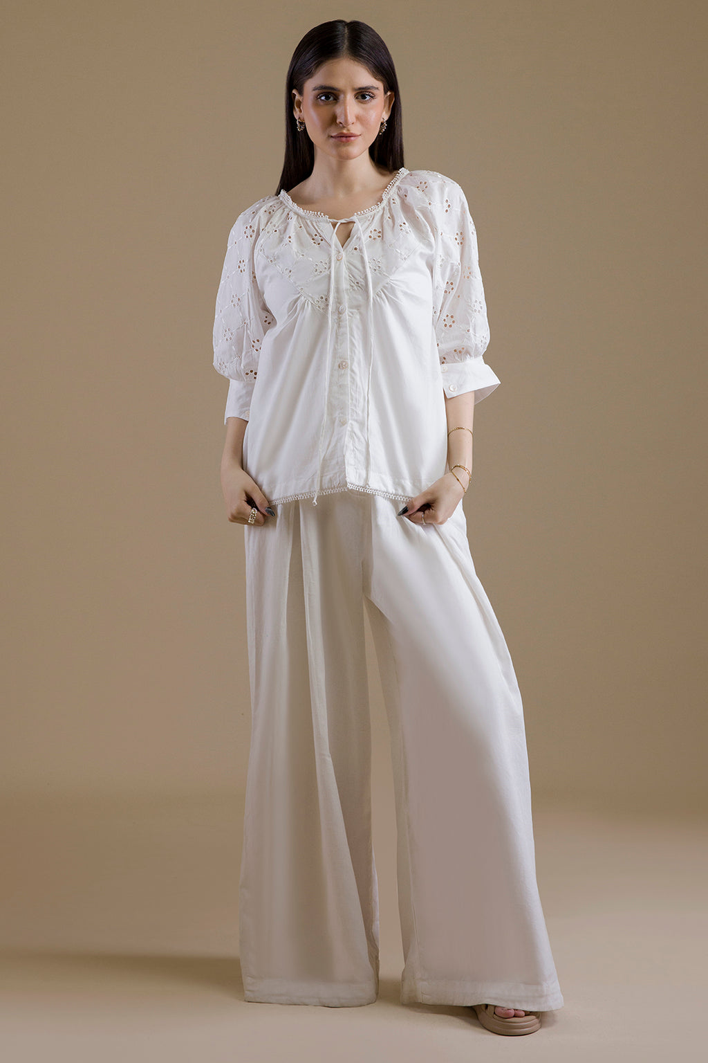 Eyelet Shell Top - 1377