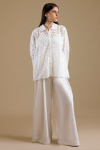 Eyelet Button-Down Shirt - 1378