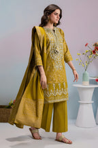Embroidered Kurta Dupatta Trouser - 3258