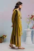 Embroidered Kurta Dupatta Trouser - 3258