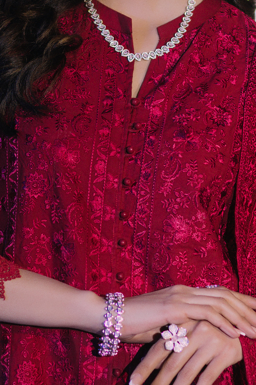 Embroidered Kurta Dupatta Trouser - 3225