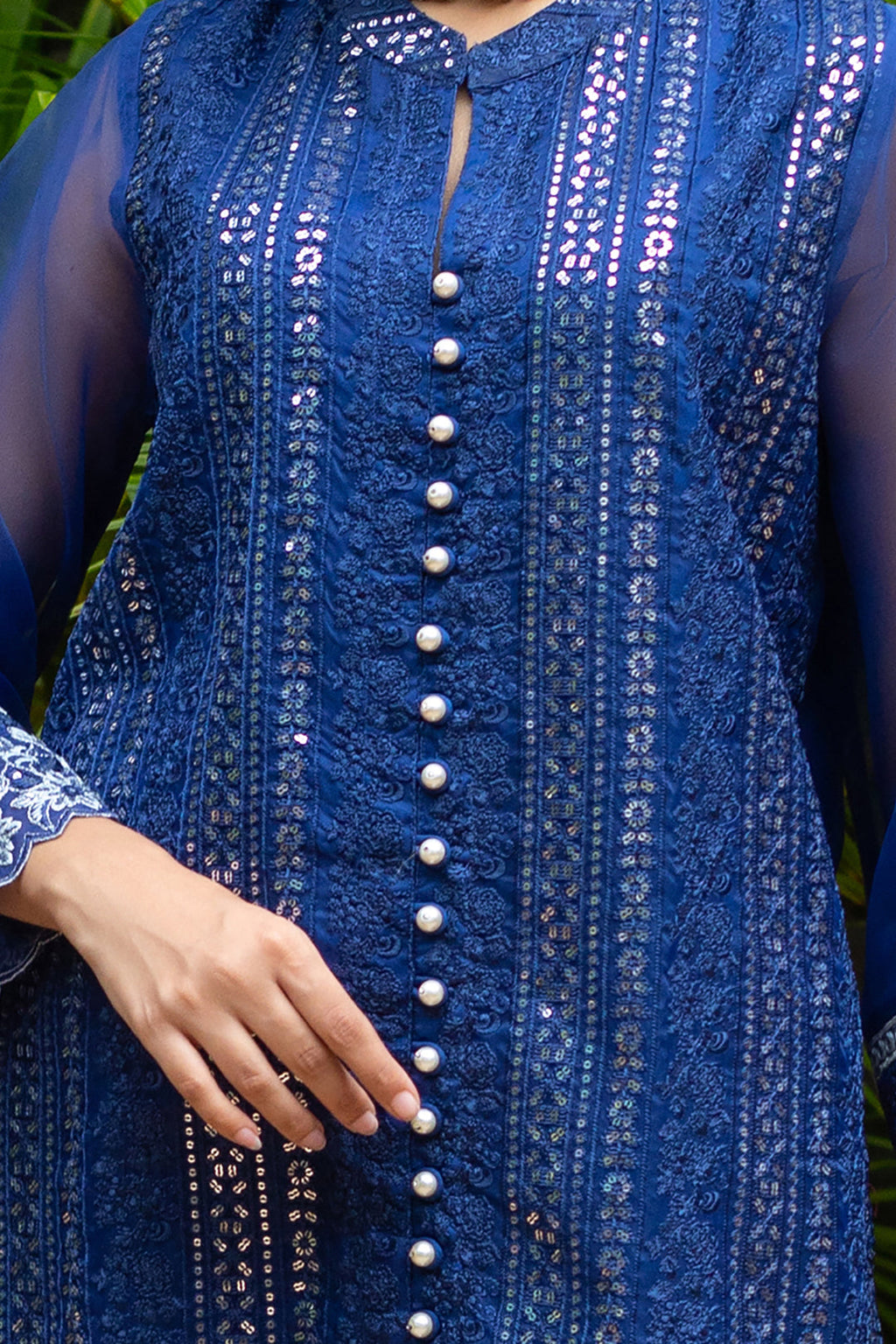 Embroidered Kurta Trouser - 3236