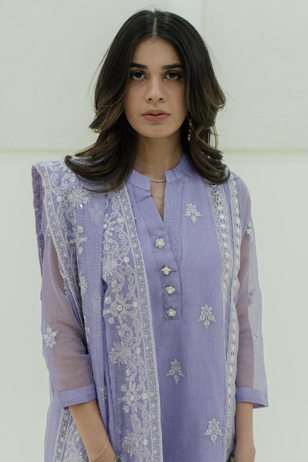Embroidered Kurta Dupatta Trouser - 3237
