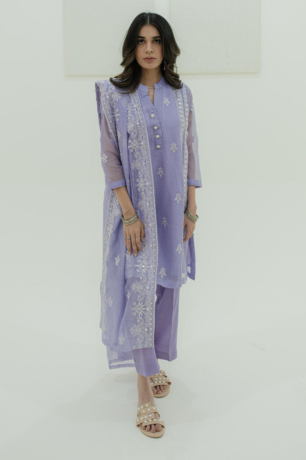 Embroidered Kurta Dupatta Trouser - 3237