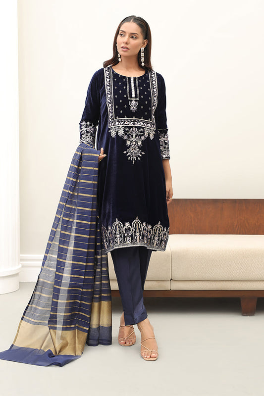 Embroidered Kurta Dupatta Trouser - 3241