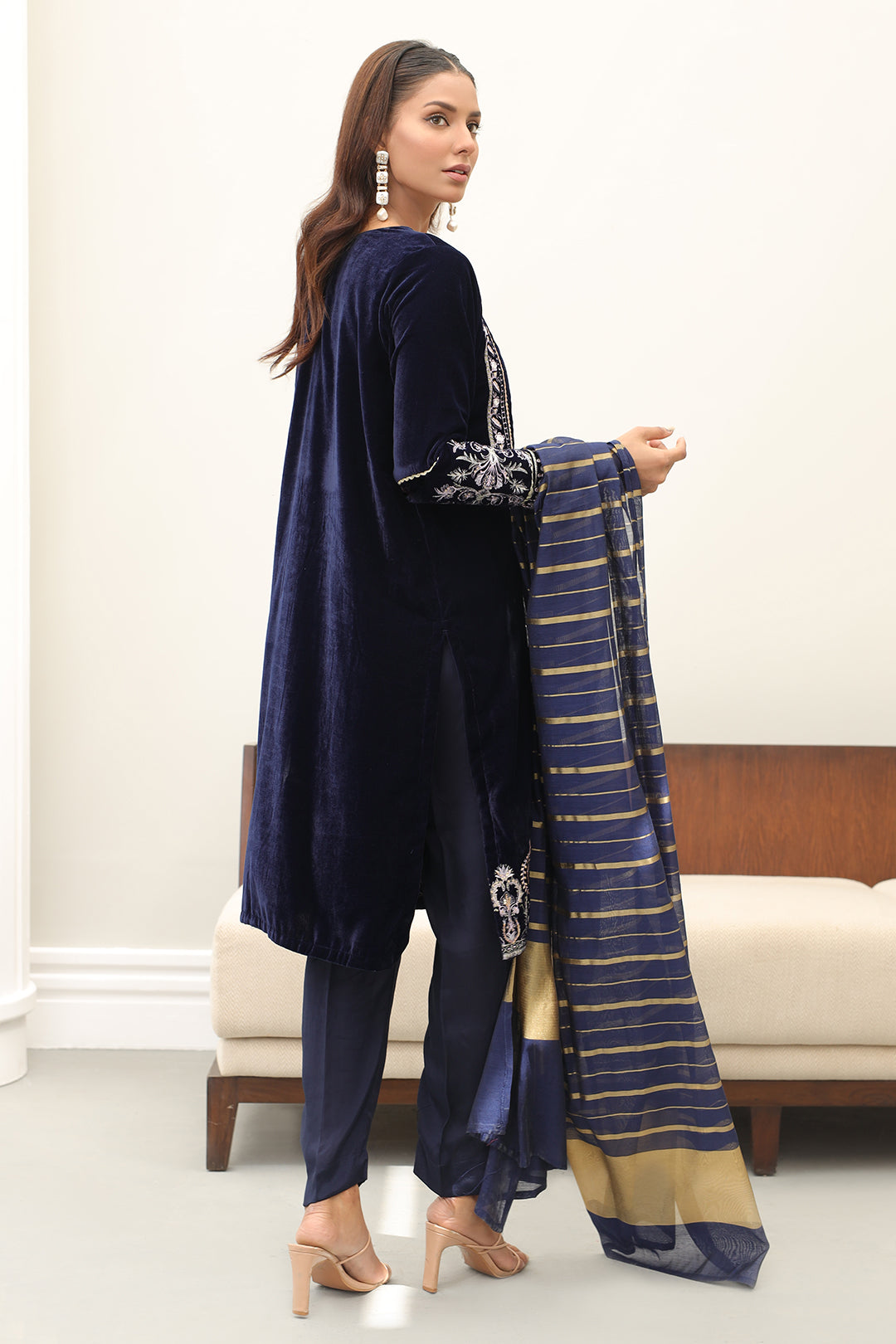 Embroidered Kurta Dupatta Trouser - 3241
