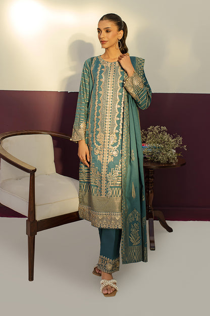 Embroidered Kurta Dupatta Trouser - 3254