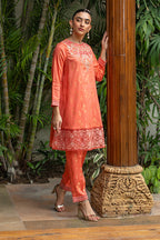 Embroidered Kurta Trouser - 3261