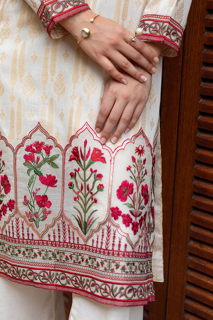 Embroidered Kurta Trouser - 3270