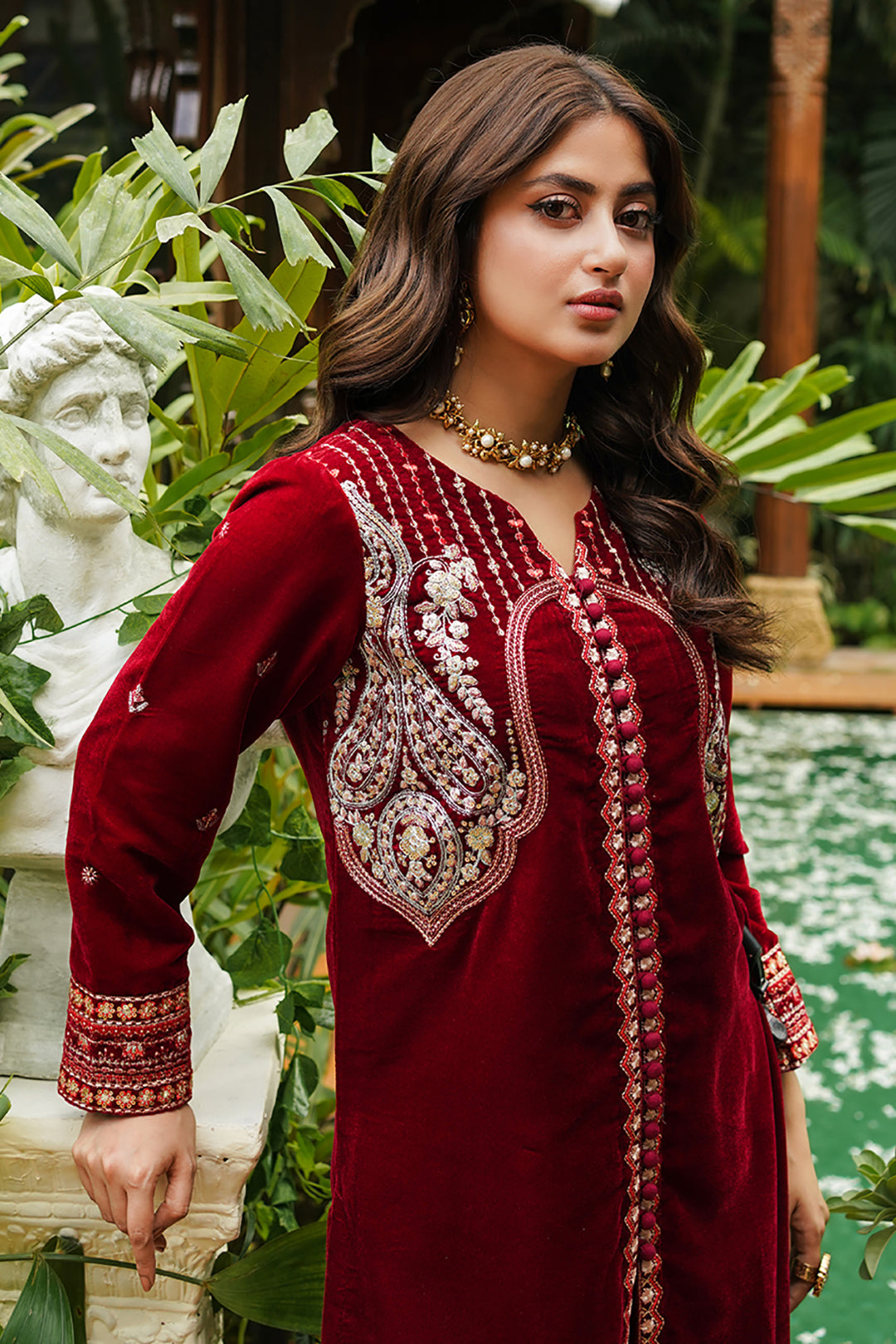 Embroidered Kurta Trouser - 3275