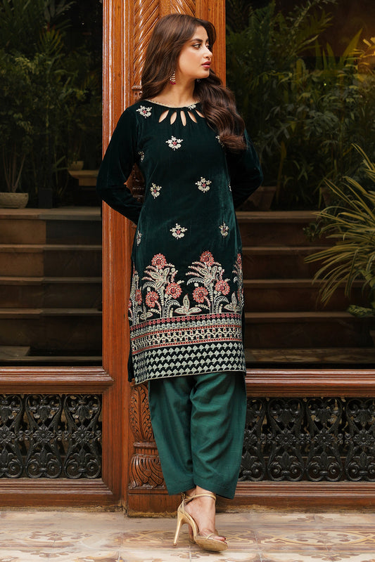 Embroidered Kurta Dupatta Trouser - 3283