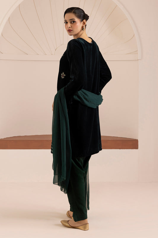 Embroidered Kurta Dupatta Trouser - 3283