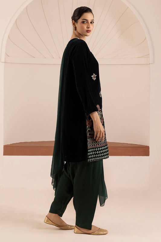 Embroidered Kurta Dupatta Trouser - 3283