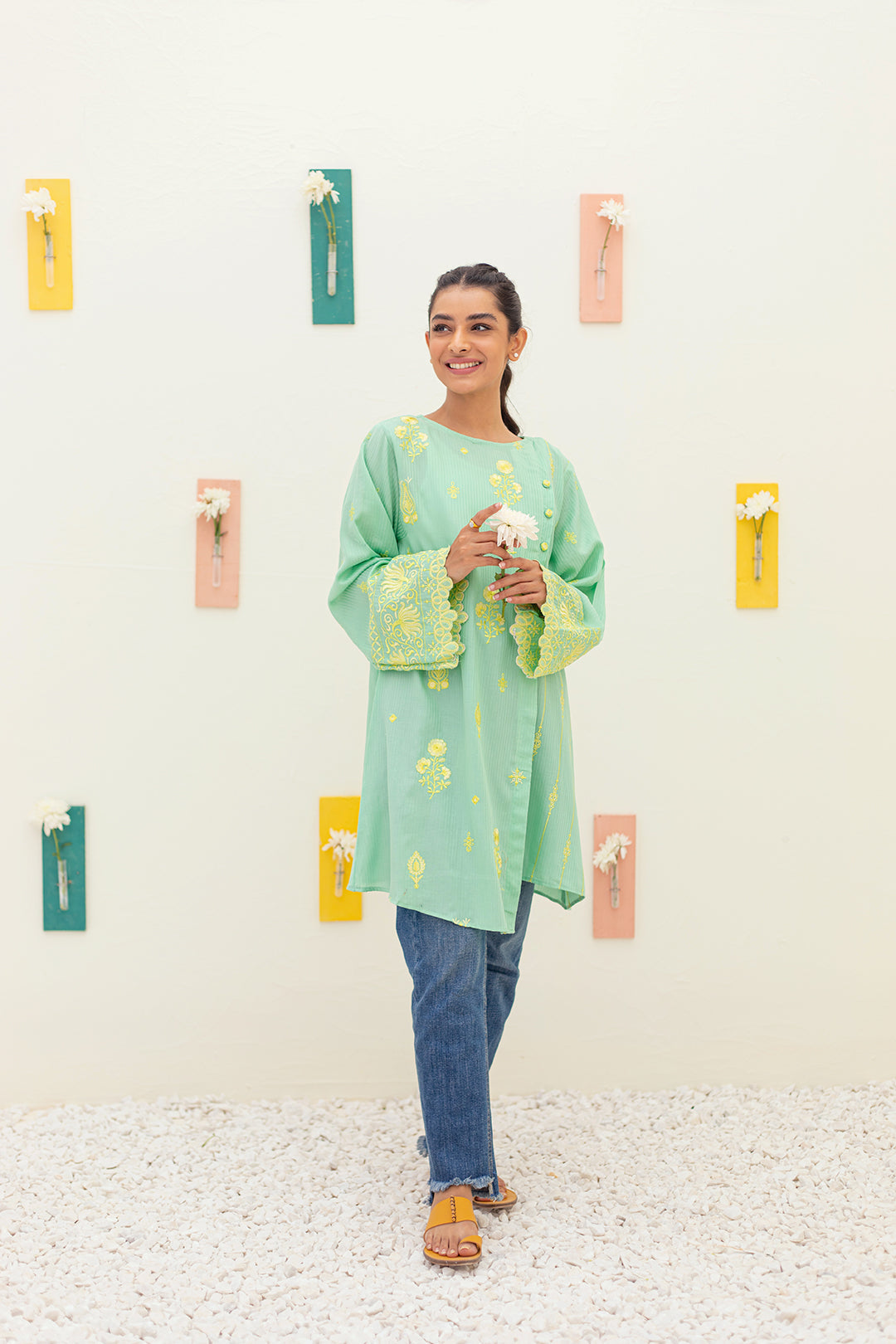 Embroidered Kurta - 3238
