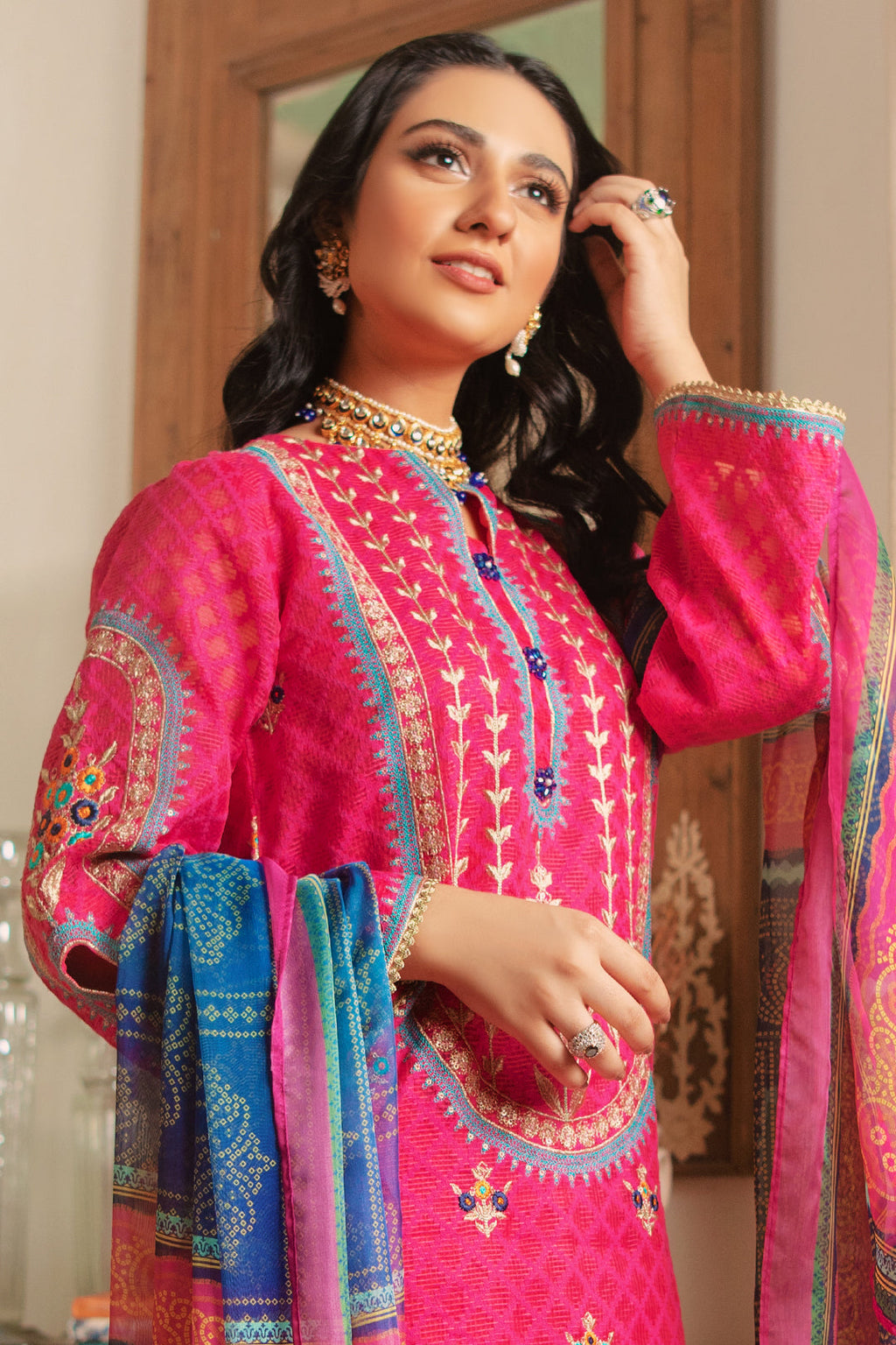 Embroidered Shirt Shalwar Dupatta - 0429