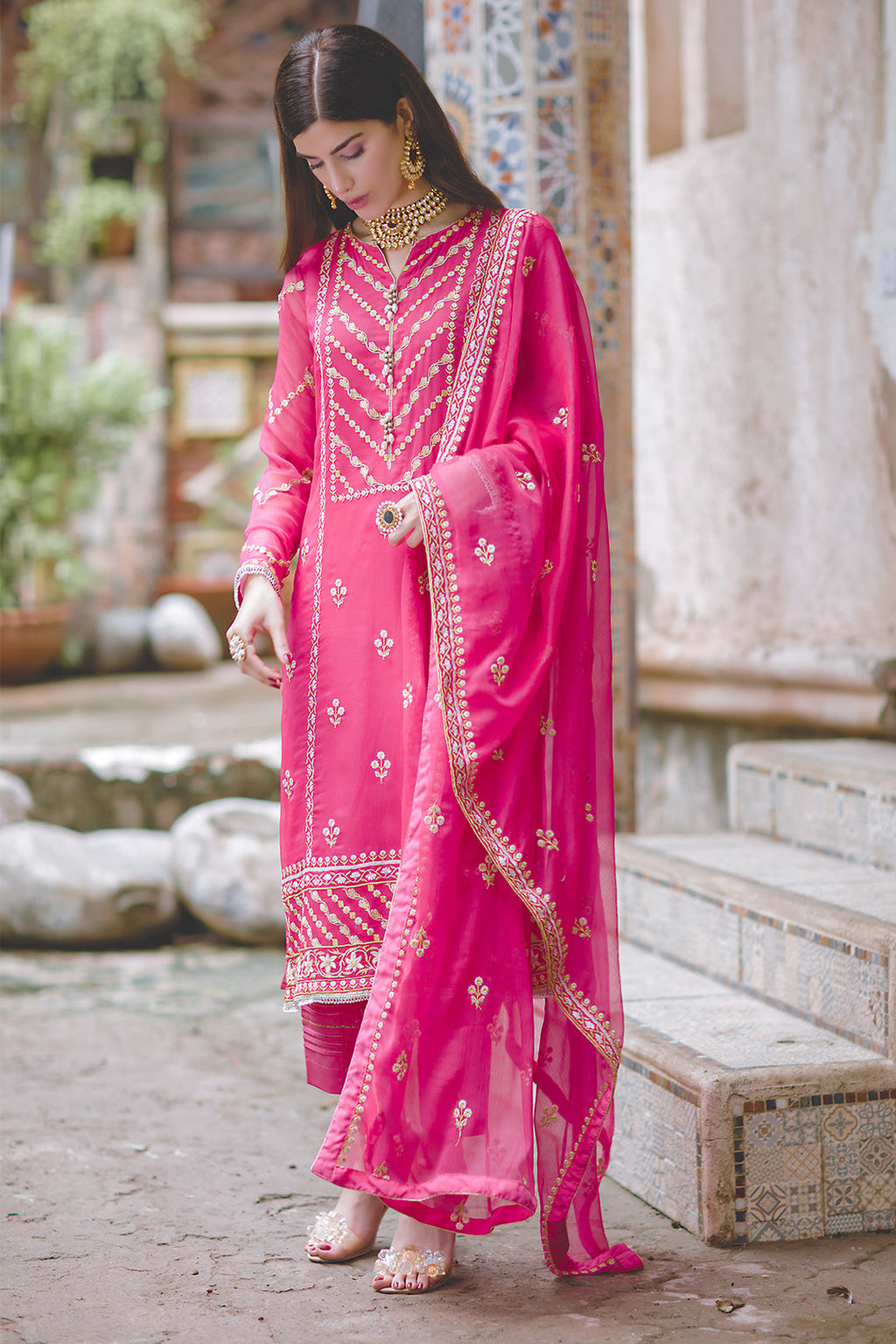 Embroidered Shirt Shalwar Dupatta - 0446