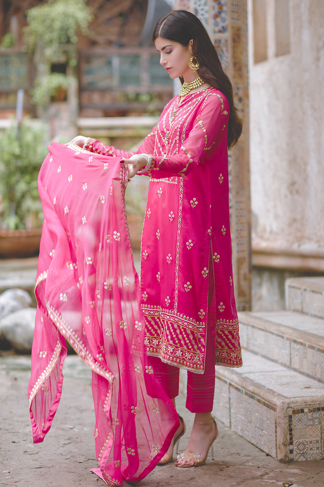 Embroidered Shirt Shalwar Dupatta - 0446