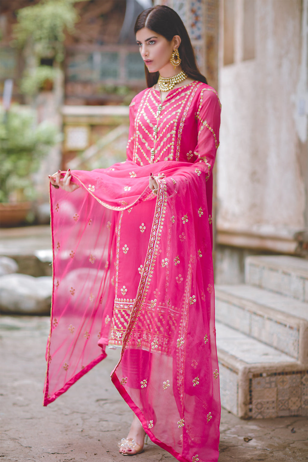 Embroidered Shirt Shalwar Dupatta - 0446