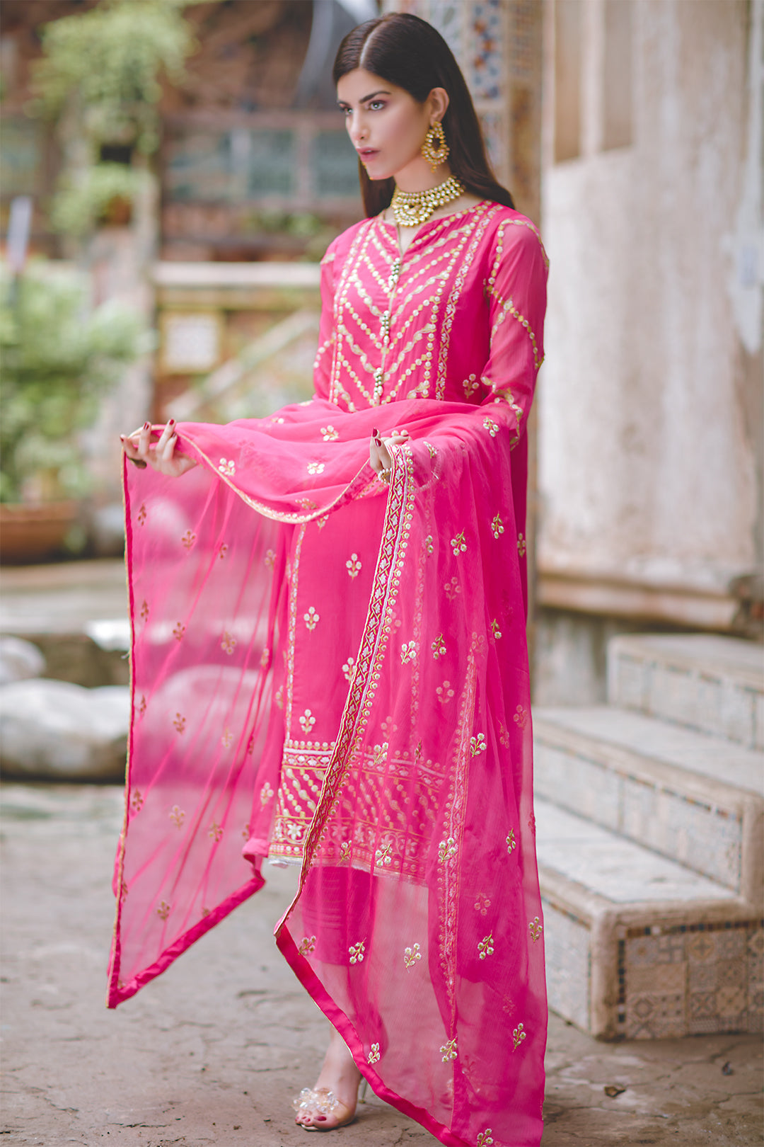 Embroidered Shirt Shalwar Dupatta - 0446