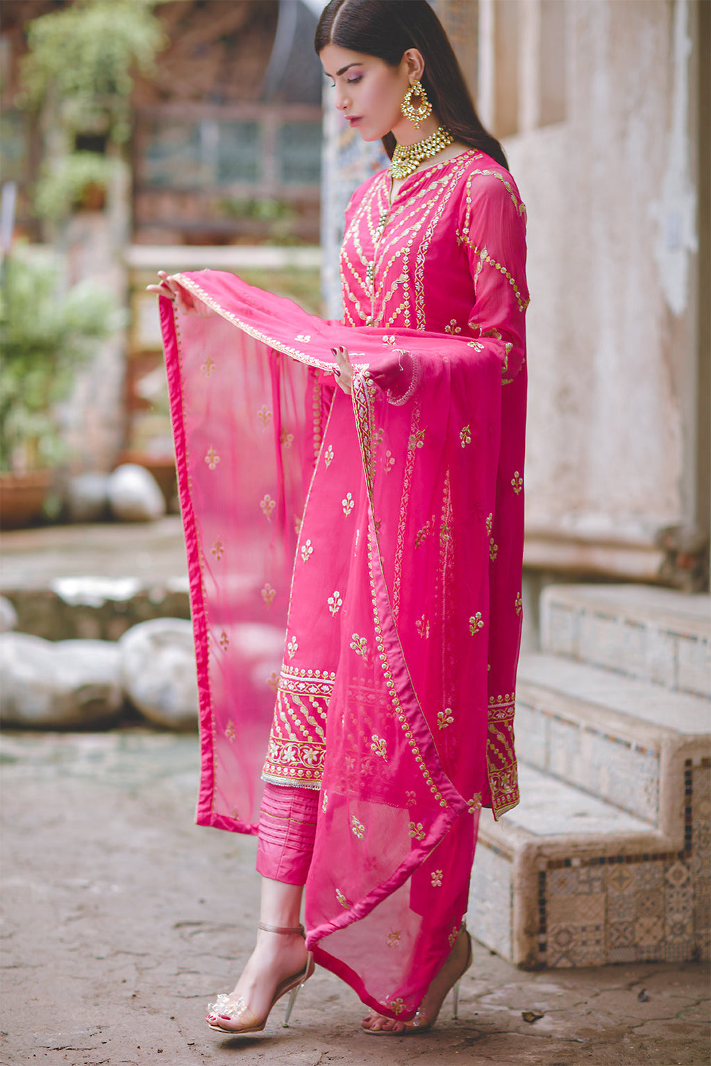 Embroidered Shirt Shalwar Dupatta - 0446