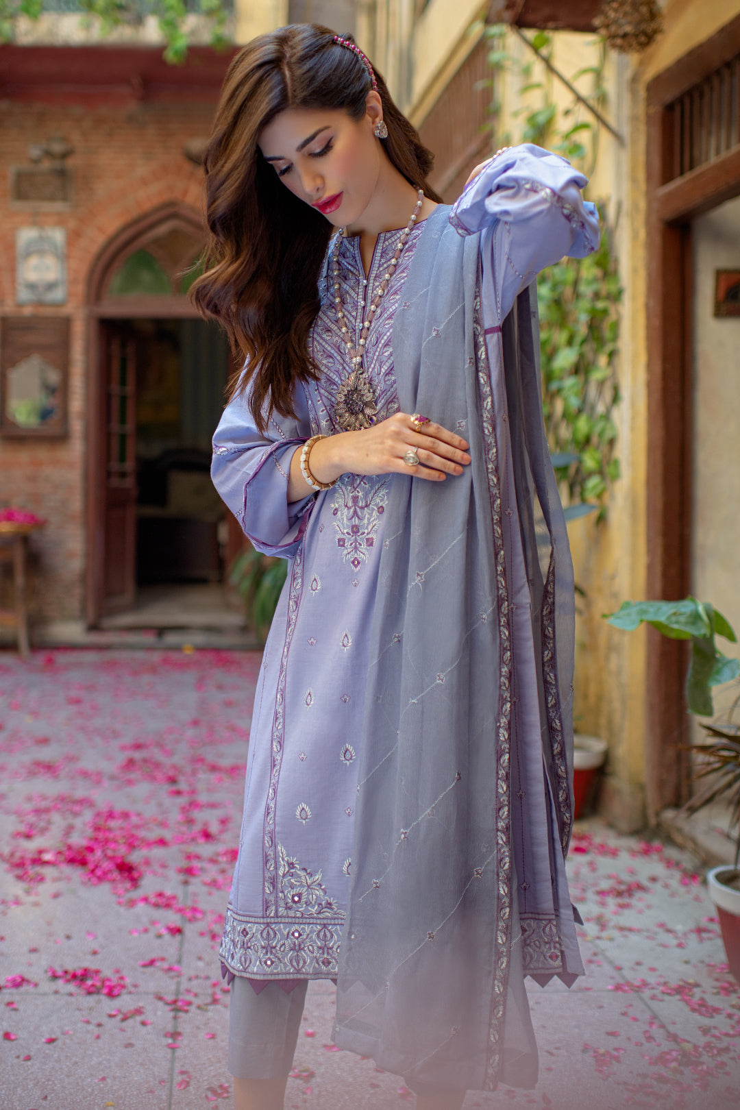 Embroidered Shirt Shalwar Dupatta - 2001