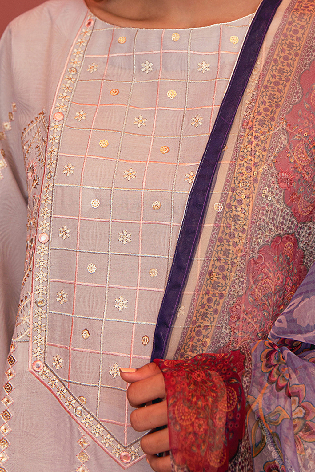 Embroidered Shirt Shalwar Dupatta - 2010