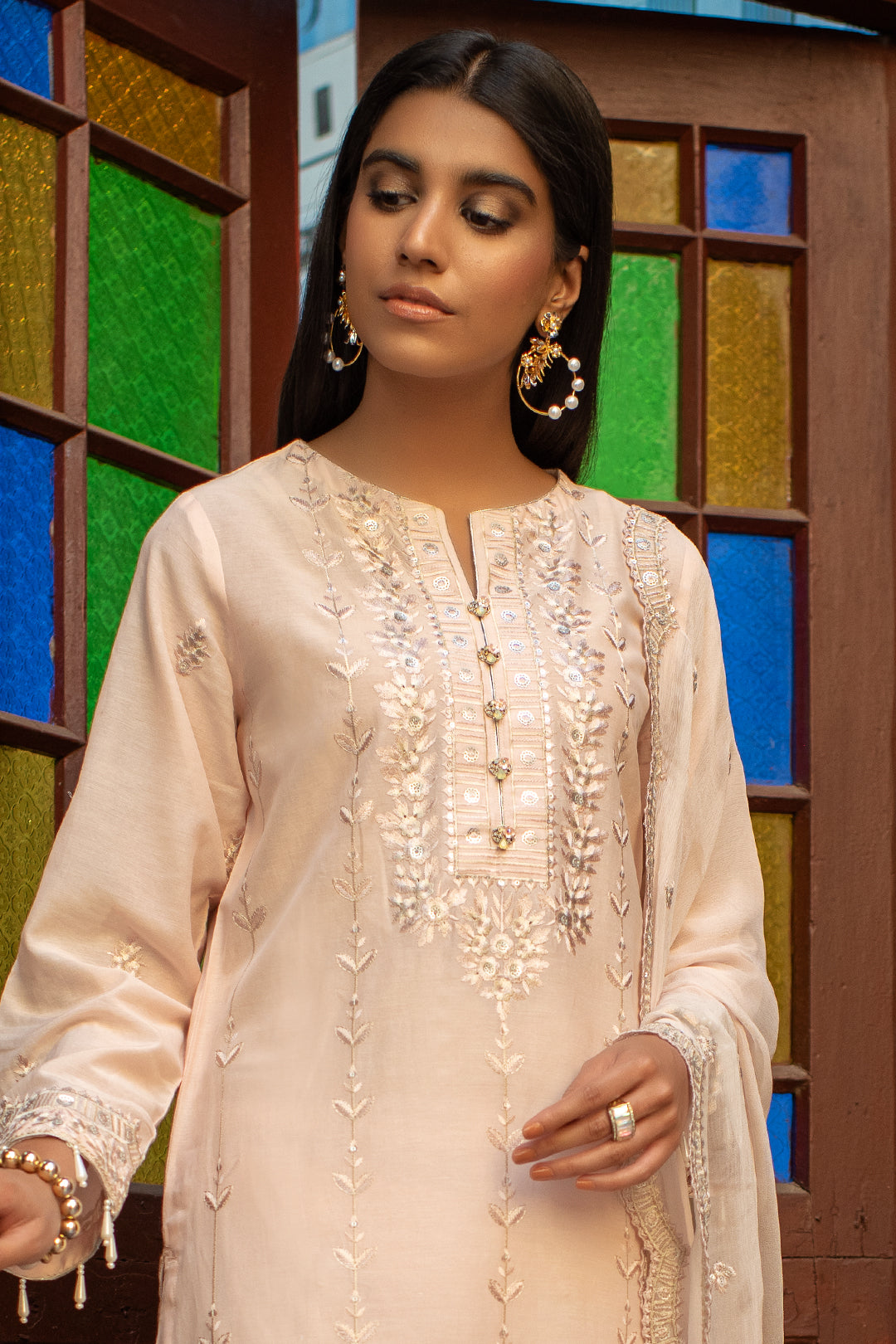 Embroidered Shirt Shalwar Dupatta - 2029