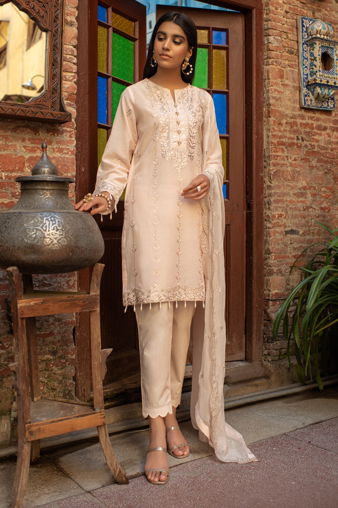 Embroidered Shirt Shalwar Dupatta - 2029