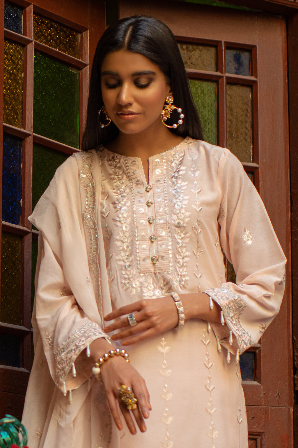 Embroidered Shirt Shalwar Dupatta - 2029