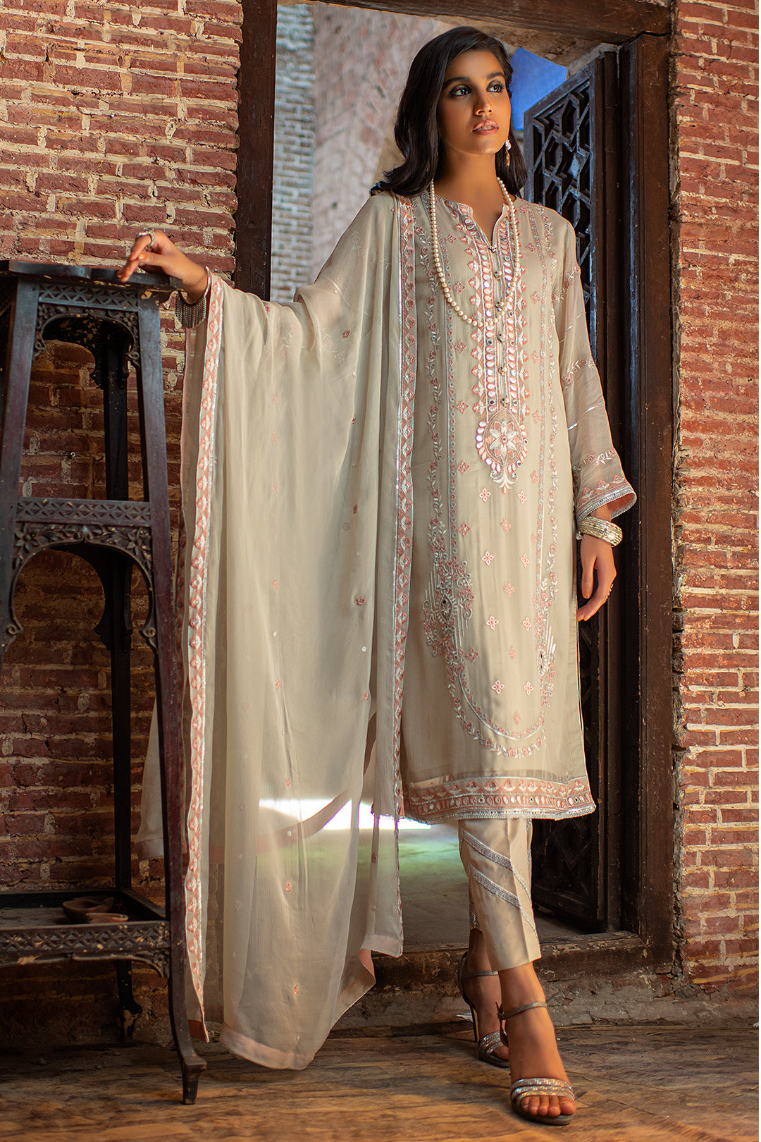 Embroidered Shirt Shalwar Dupatta - 2034