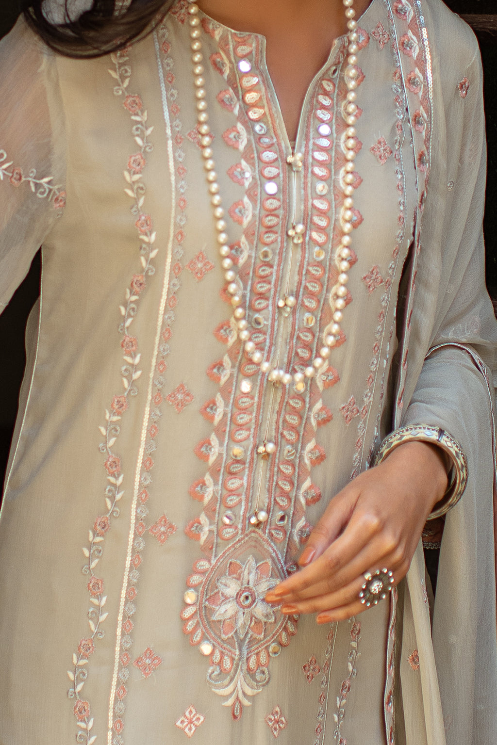 Embroidered Shirt Shalwar Dupatta - 2034