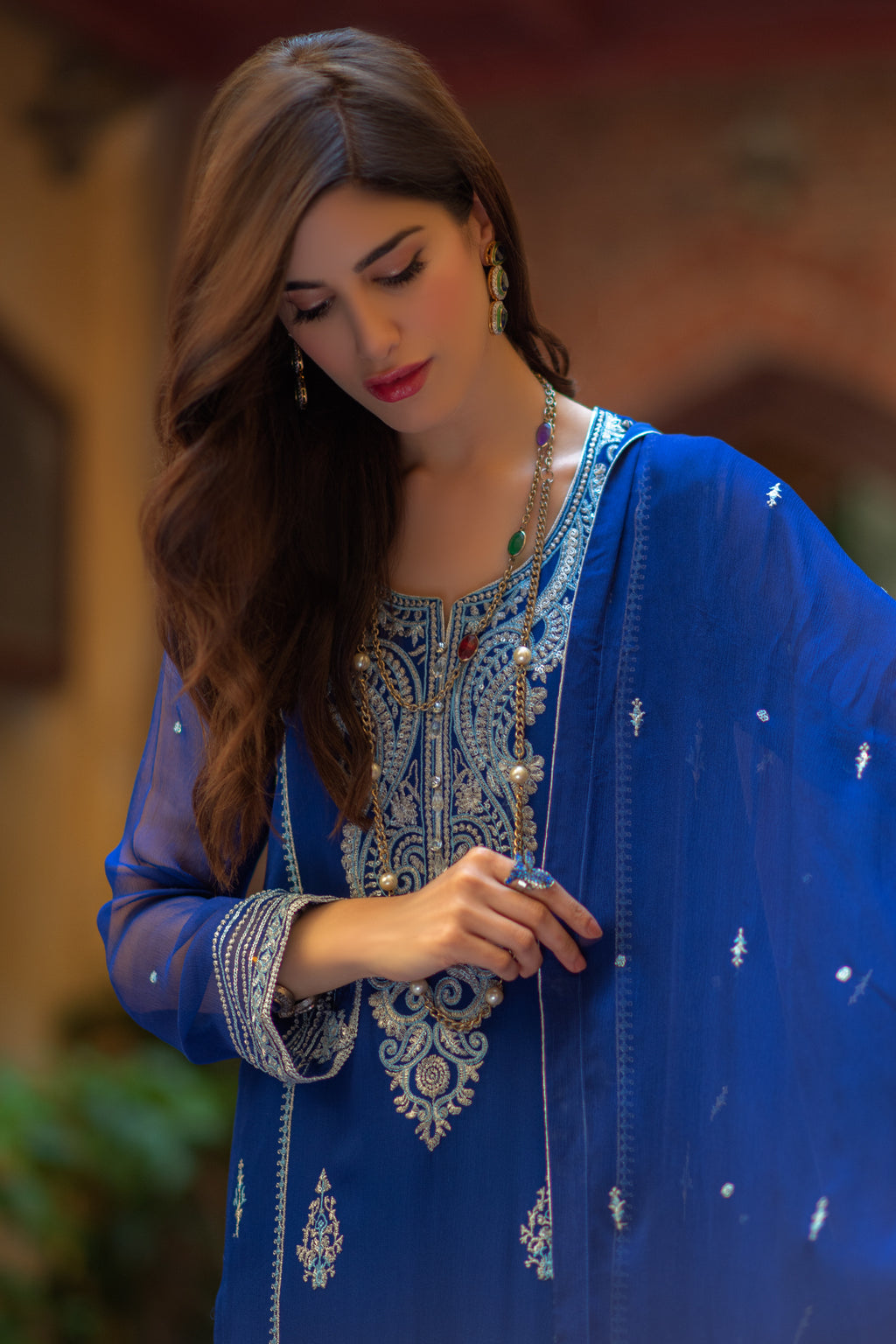 Embroidered Shirt Shalwar Dupatta - 2035