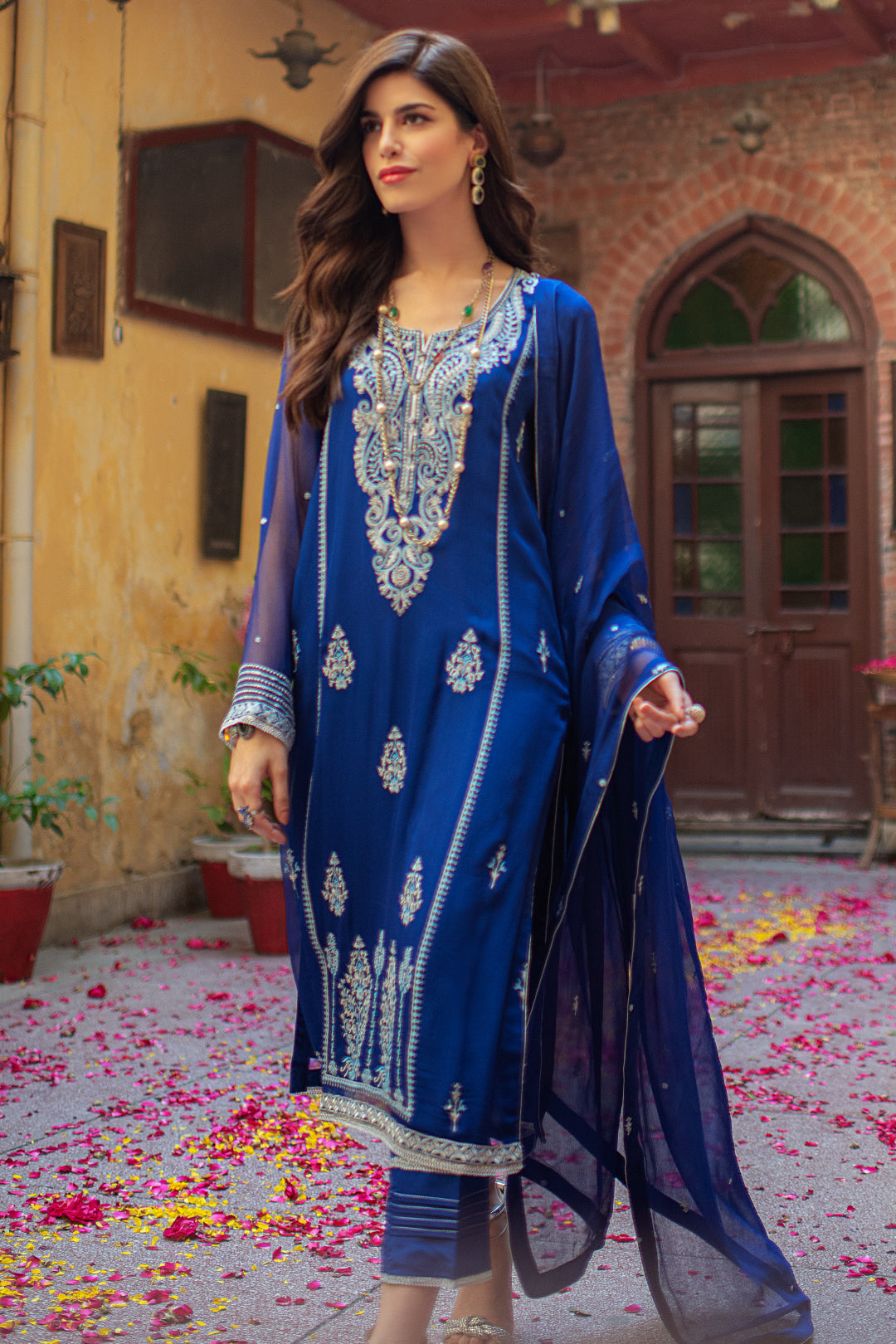 Embroidered Shirt Shalwar Dupatta - 2035