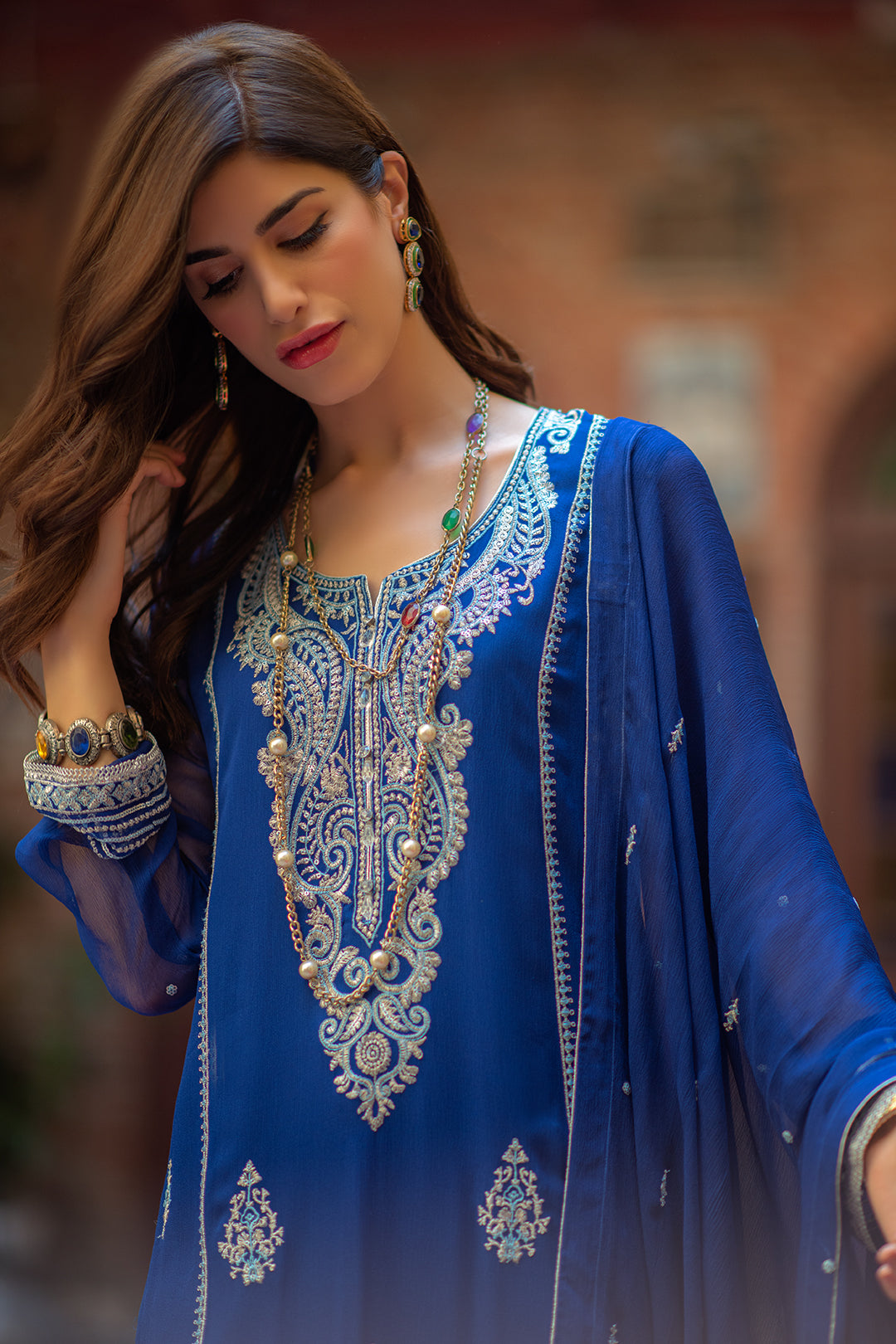 Embroidered Shirt Shalwar Dupatta - 2035