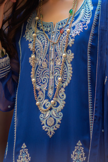 Embroidered Shirt Shalwar Dupatta - 2035