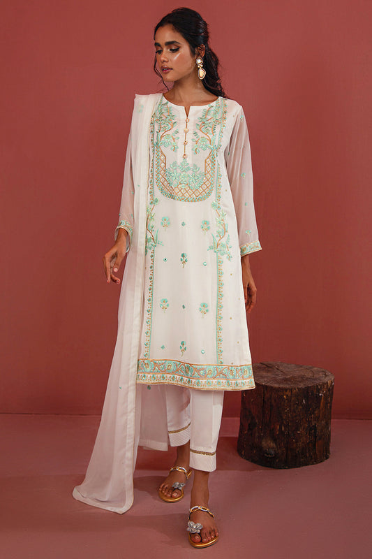 Embroidered Shirt Shalwar Dupatta - 2036