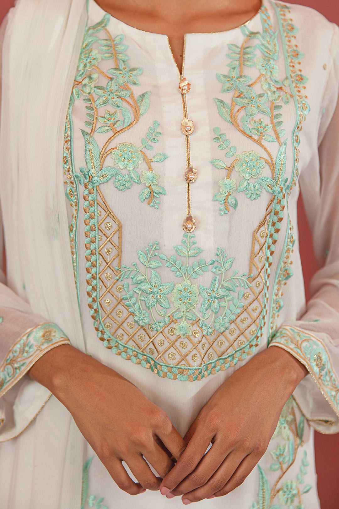 Embroidered Shirt Shalwar Dupatta - 2036